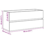 Servantskap Svart Eik 100X38,5X45 Cm Sponplate