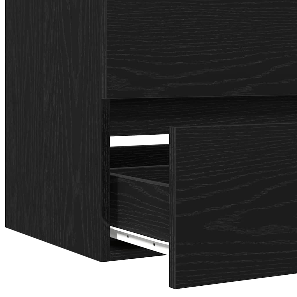 Servantskap Svart Eik 100X38,5X45 Cm Sponplate