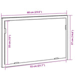 Baderomsspeil Med Led-Lys Svart Eik 60X8,5X37 Cm