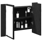 Baderomsspeilskap Svart Eik 60 X 12 X 45 Cm Konstruert Tre