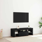 Tv-Skap Med Skuff Svart Eik 120 X 35 X 40 Cm Konstruert Tre