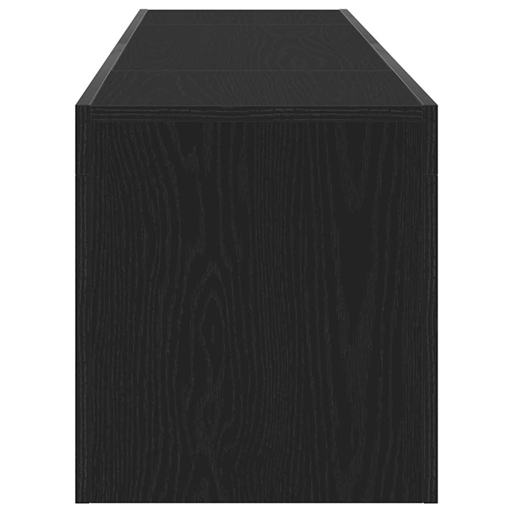 Tv-Skap Med Skuff Svart Eik 120 X 35 X 40 Cm Konstruert Tre