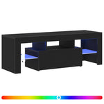 Tv-Skap Med Skuff Svart Eik 120 X 35 X 40 Cm Konstruert Tre