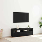 Tv-Skap Svart Eik 120 X 35 X 40 Cm Konstruert Tre