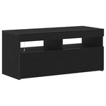 Tv-Skap Svart Eik 90 X 35 X 40 Cm Konstruert Tre