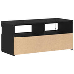 Tv-Skap Svart Eik 90 X 35 X 40 Cm Konstruert Tre