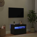 Tv-Skap Svart Eik 60 X 35 X 40 Cm Konstruert Tre