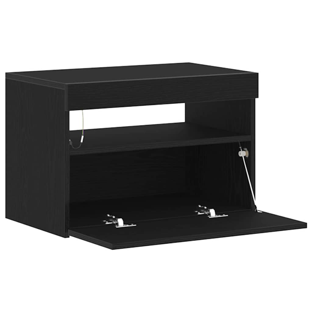 Tv-Skap Svart Eik 60 X 35 X 40 Cm Konstruert Tre
