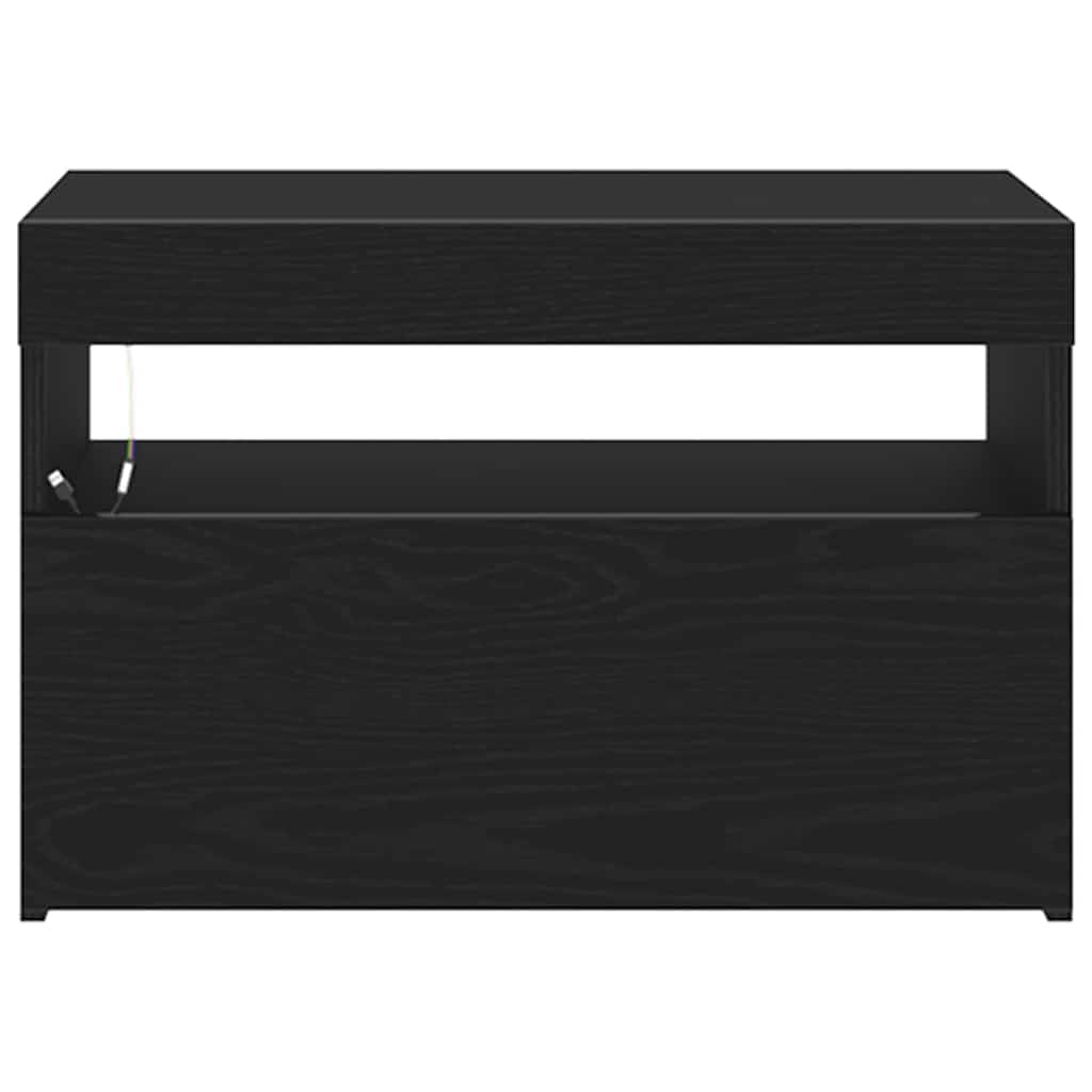 Tv-Skap 2 Pcs Svart Eik 60 X 35 X 40 Cm Konstruert Tre