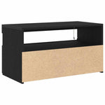 Tv-Skap Svart Eik 75 X 35 X 40 Cm Konstruert Tre