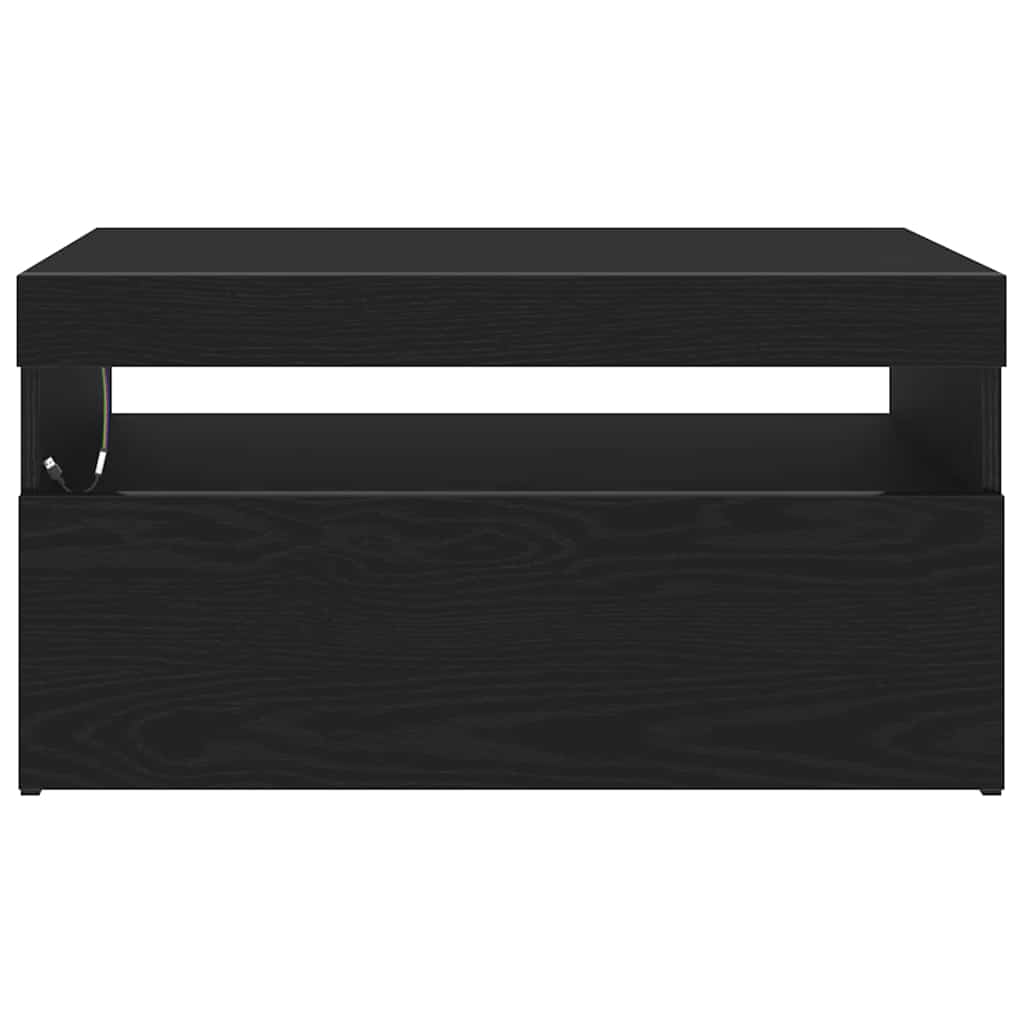 Tv-Skap Svart Eik 75 X 35 X 40 Cm Konstruert Tre