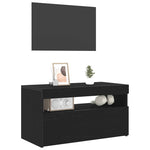 Tv-Skap Svart Eik 75 X 35 X 40 Cm Konstruert Tre