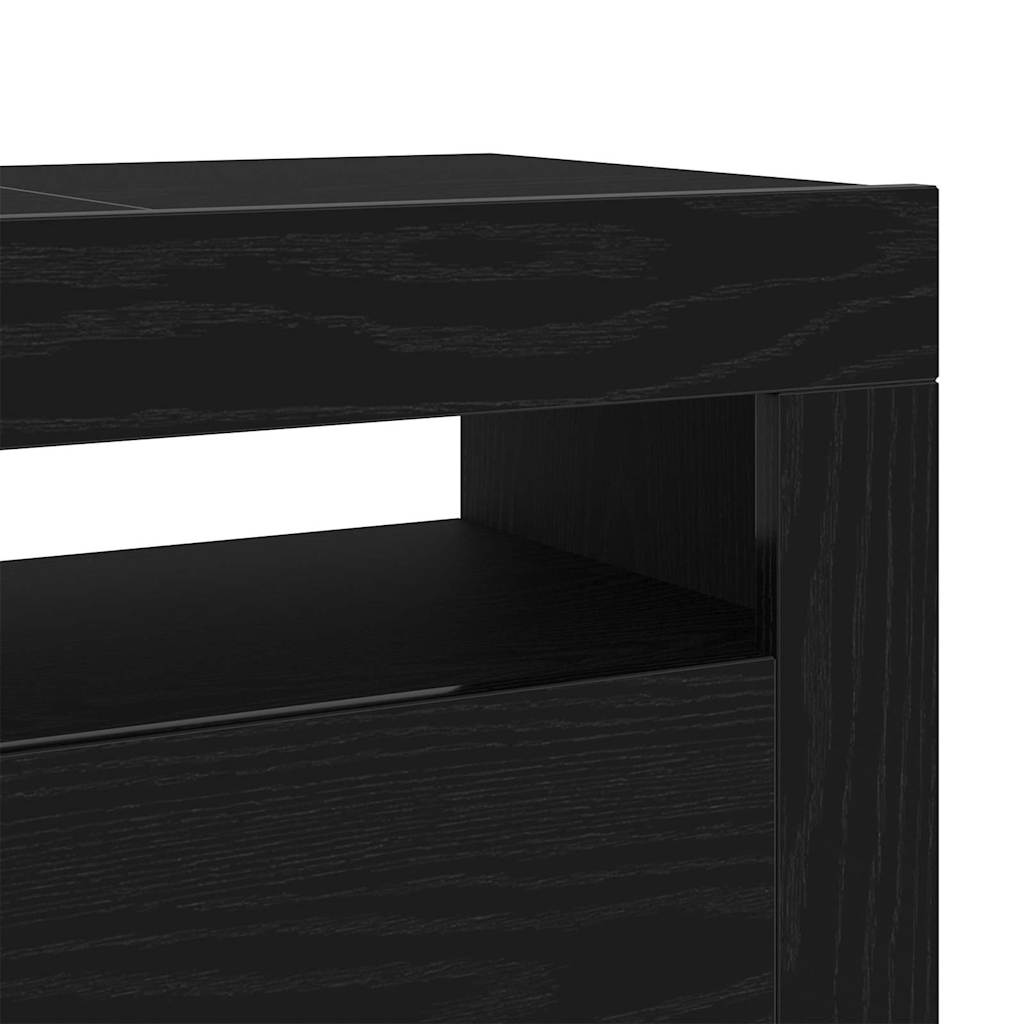 Tv-Skap Svart Eik 120 X 35 X 40 Cm Konstruert Tre