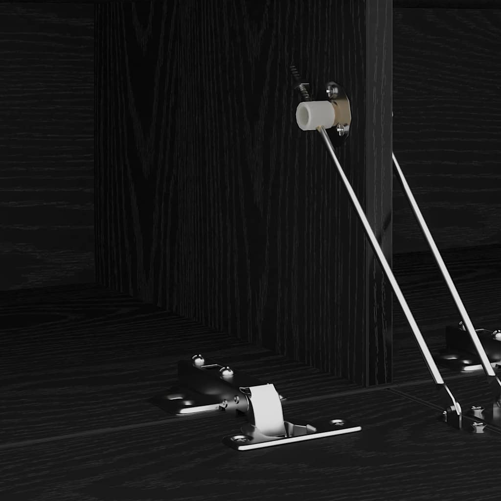 Tv-Skap Svart Eik 120 X 35 X 40 Cm Konstruert Tre