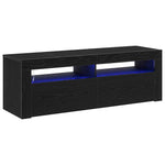 Tv-Skap Svart Eik 120 X 35 X 40 Cm Konstruert Tre