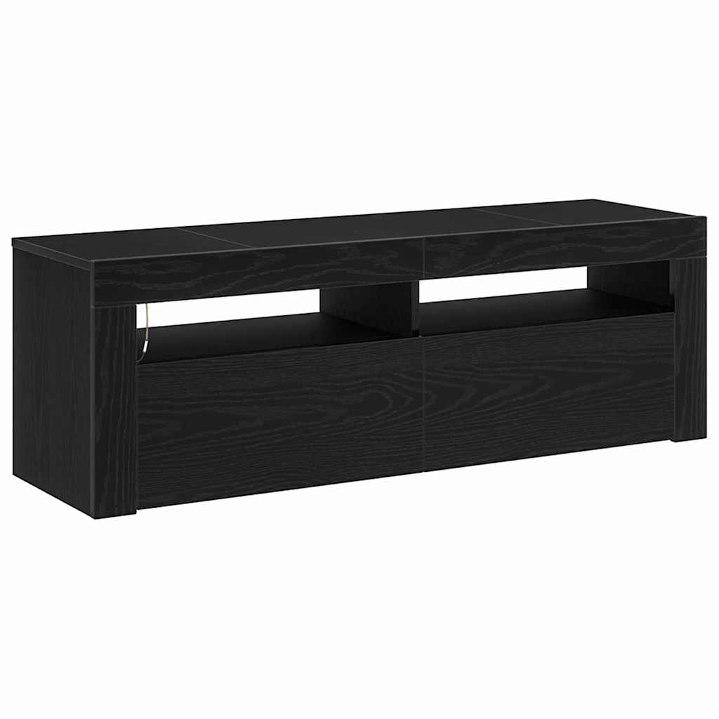 Tv-Skap Svart Eik 120 X 35 X 40 Cm Konstruert Tre