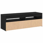 Tv-Skap Svart Eik 120 X 35 X 40 Cm Konstruert Tre
