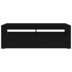 Tv-Skap Svart Eik 120 X 35 X 40 Cm Konstruert Tre