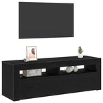 Tv-Skap Svart Eik 120 X 35 X 40 Cm Konstruert Tre