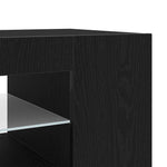 Tv-Skap Svart Eik 135 X 39 X 30 Cm Konstruert Tre