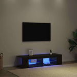 Tv-Skap Svart Eik 135 X 39 X 30 Cm Konstruert Tre