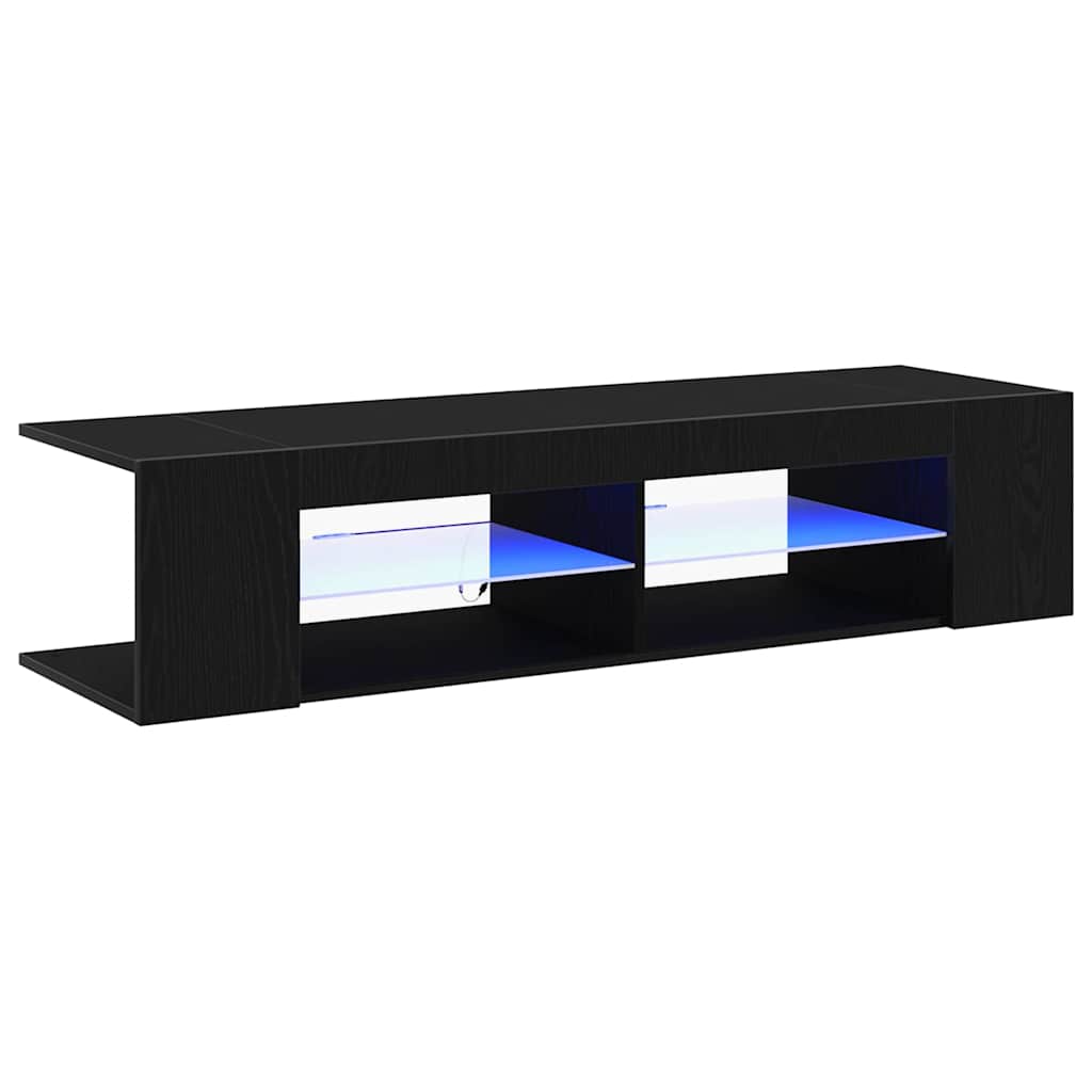 Tv-Skap Svart Eik 135 X 39 X 30 Cm Konstruert Tre