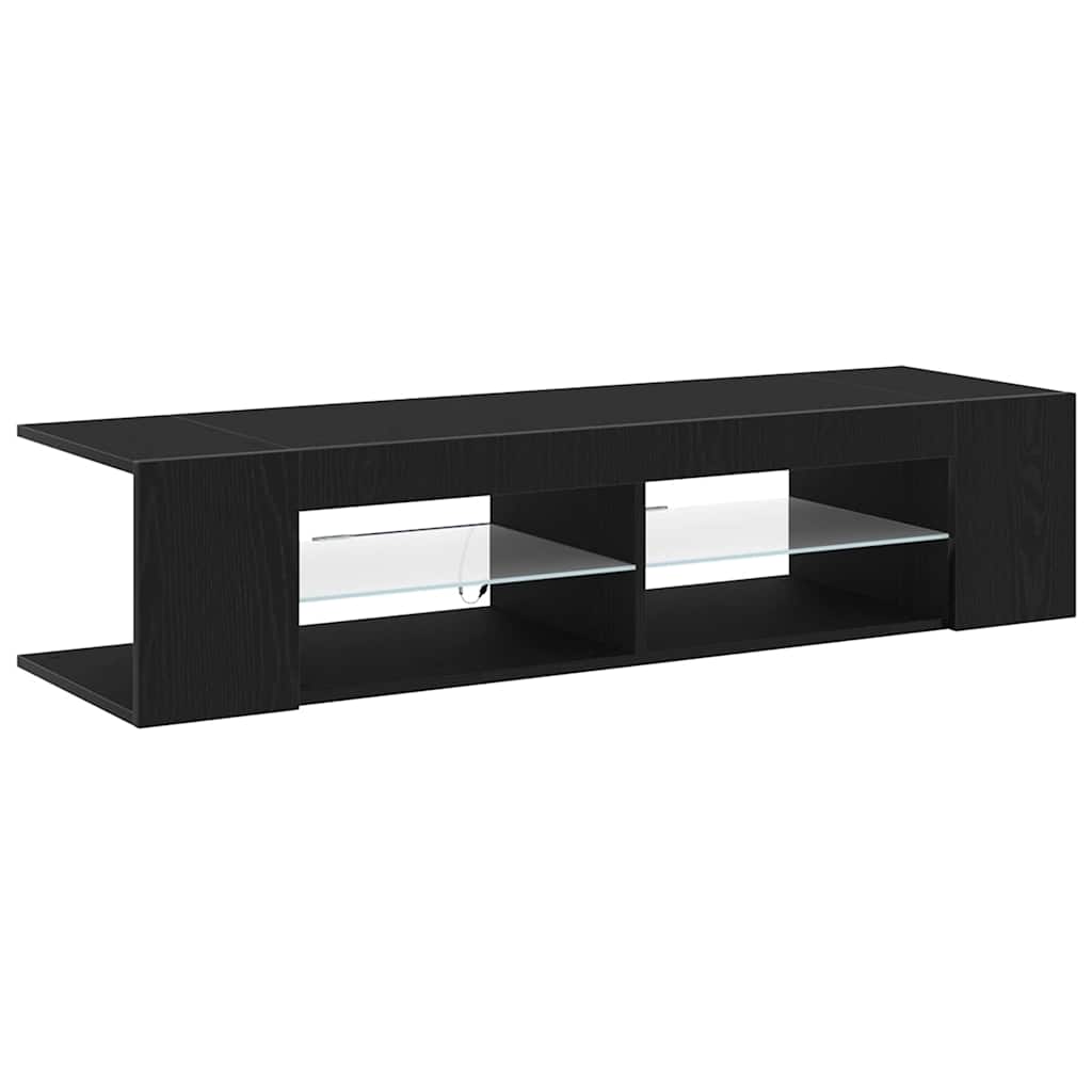 Tv-Skap Svart Eik 135 X 39 X 30 Cm Konstruert Tre