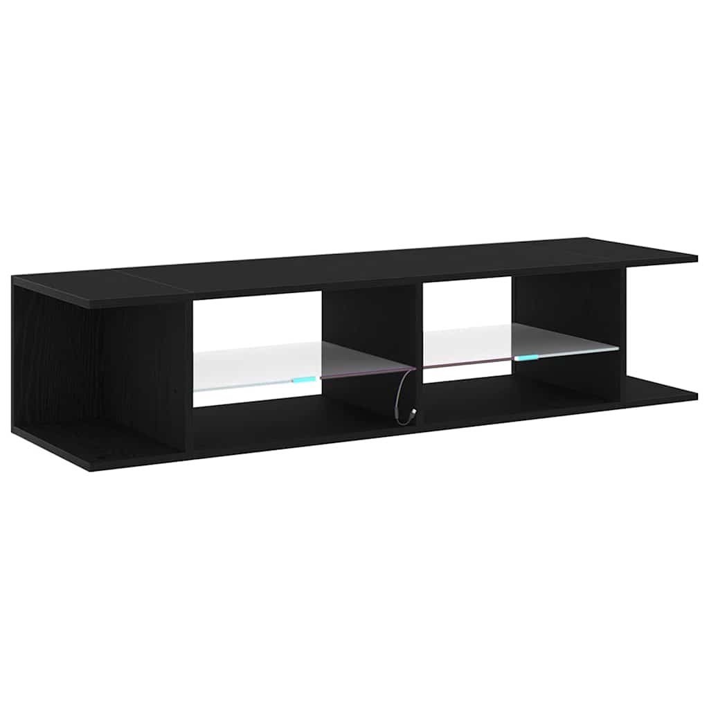 Tv-Skap Svart Eik 135 X 39 X 30 Cm Konstruert Tre