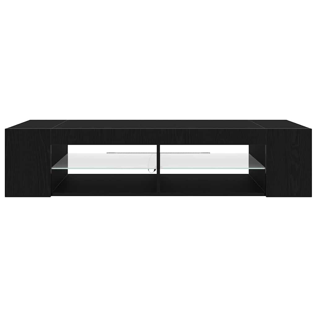 Tv-Skap Svart Eik 135 X 39 X 30 Cm Konstruert Tre