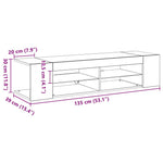 Tv-Skap Svart Eik 135 X 39 X 30 Cm Konstruert Tre