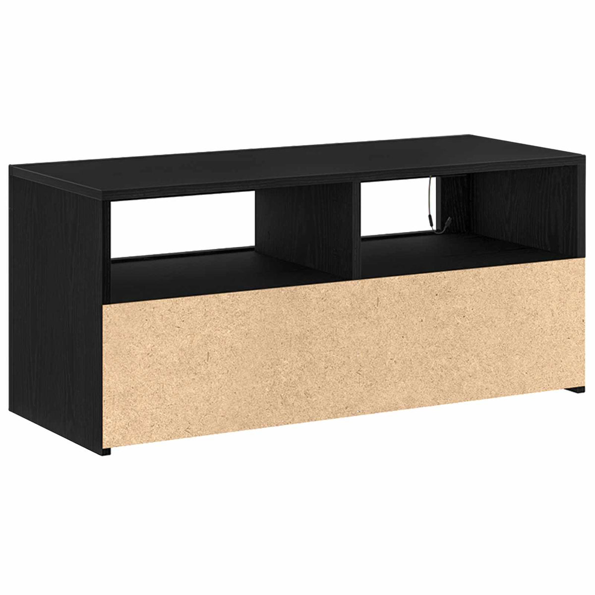Tv-Skap Med Skuff Svart Eik 90 X 39 X 30 Cm Konstruert Tre