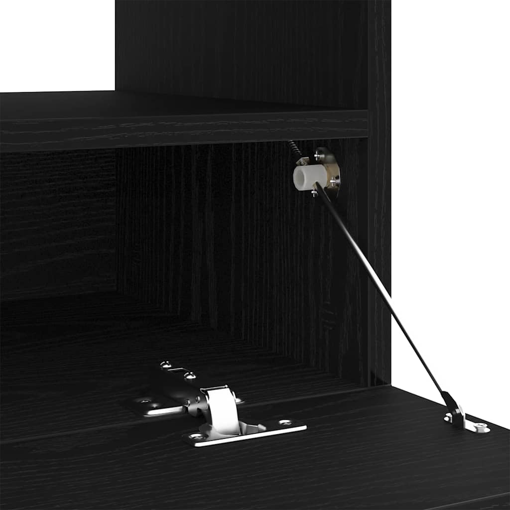 Tv-Skap Svart Eik 100 X 35 X 40 Cm Konstruert Tre