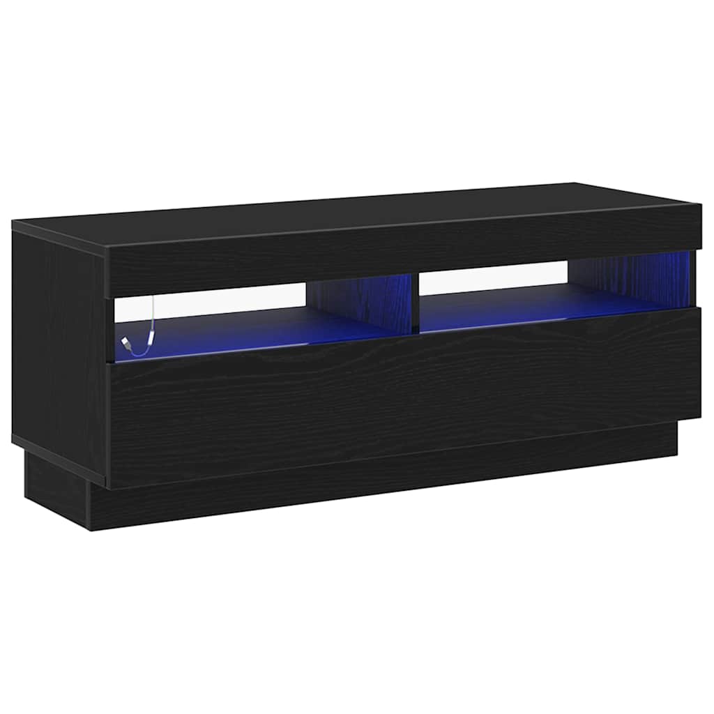 Tv-Skap Svart Eik 100 X 35 X 40 Cm Konstruert Tre