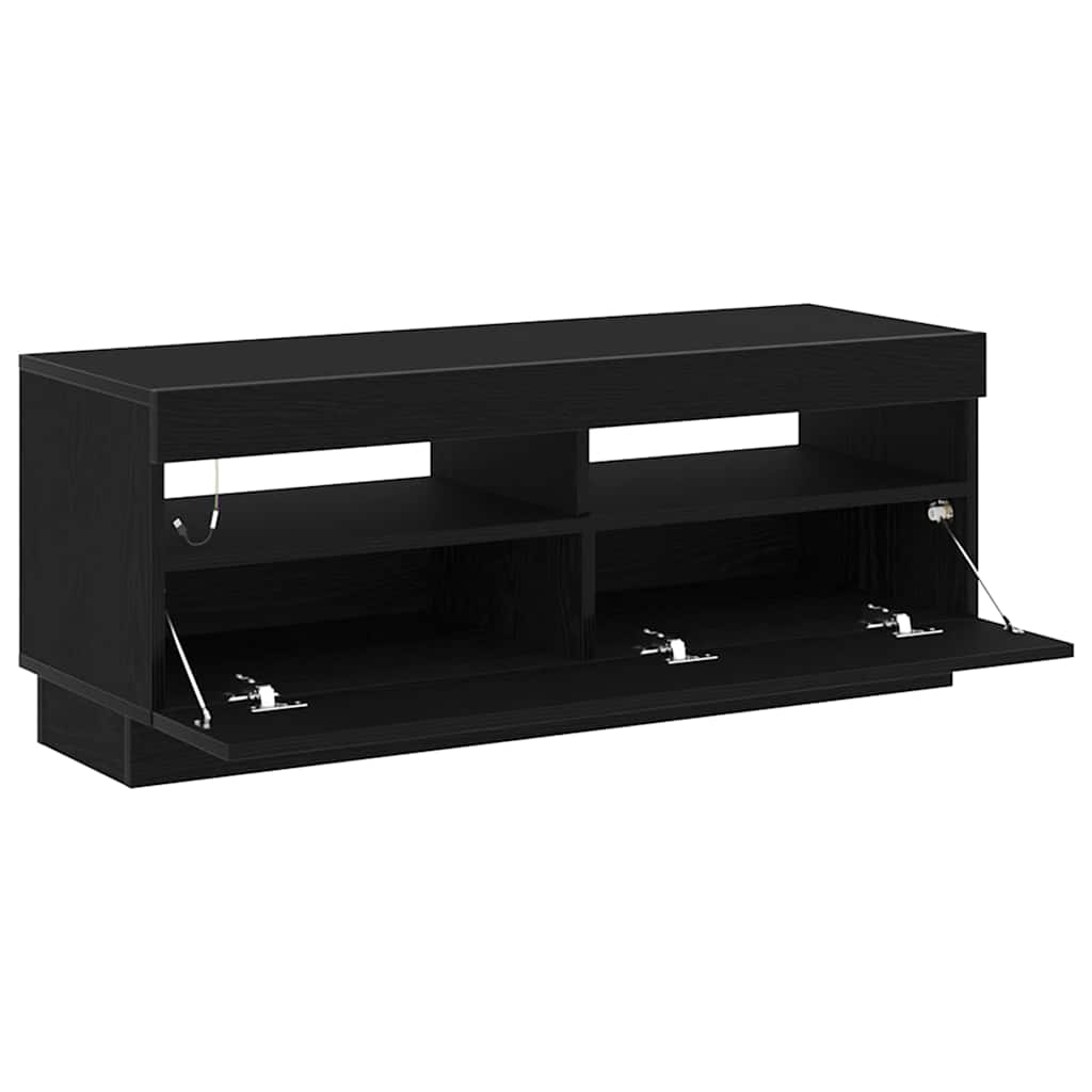 Tv-Skap Svart Eik 100 X 35 X 40 Cm Konstruert Tre
