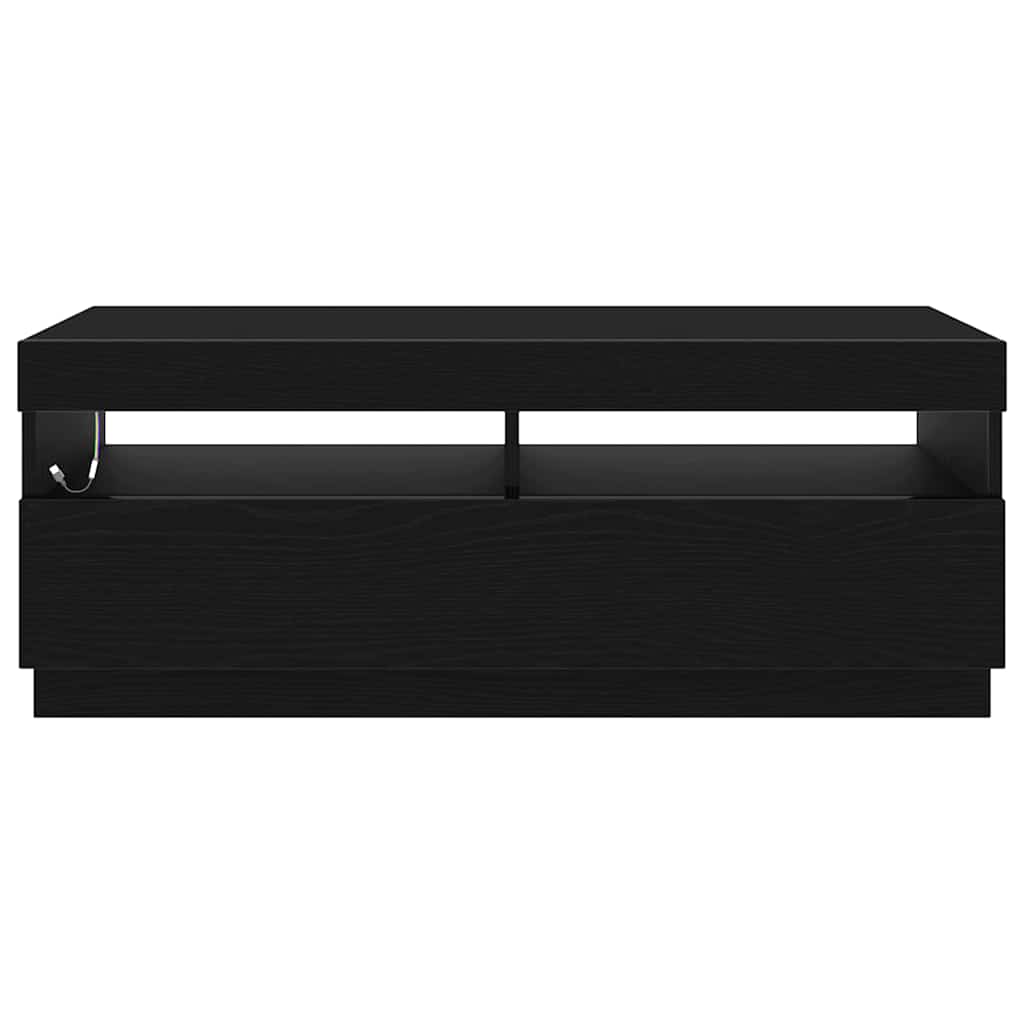 Tv-Skap Svart Eik 100 X 35 X 40 Cm Konstruert Tre