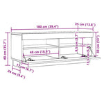Tv-Skap Svart Eik 100 X 35 X 40 Cm Konstruert Tre