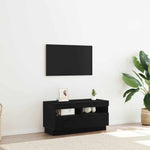 Tv-Skap Svart Eik 80 X 35 X 40 Cm Konstruert Tre