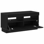 Tv-Skap Svart Eik 80 X 35 X 40 Cm Konstruert Tre