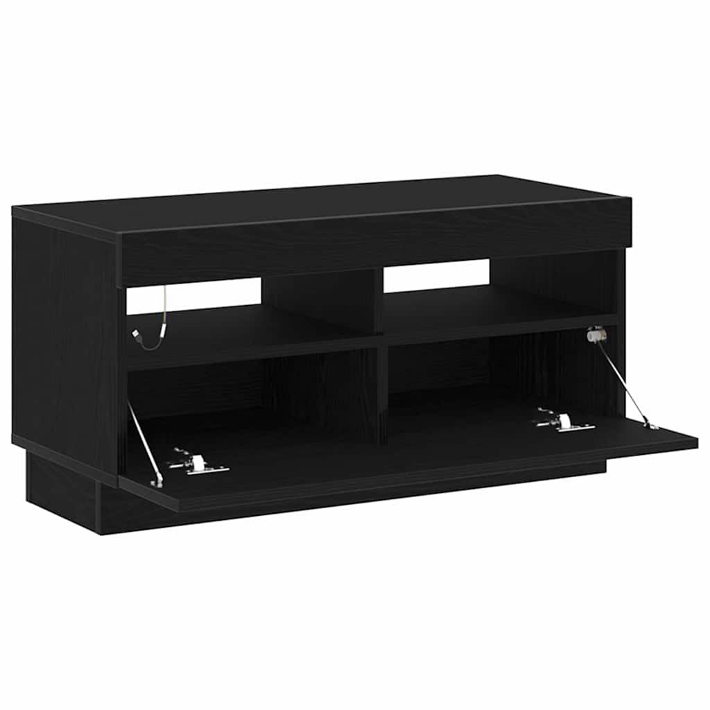 Tv-Skap Svart Eik 80 X 35 X 40 Cm Konstruert Tre