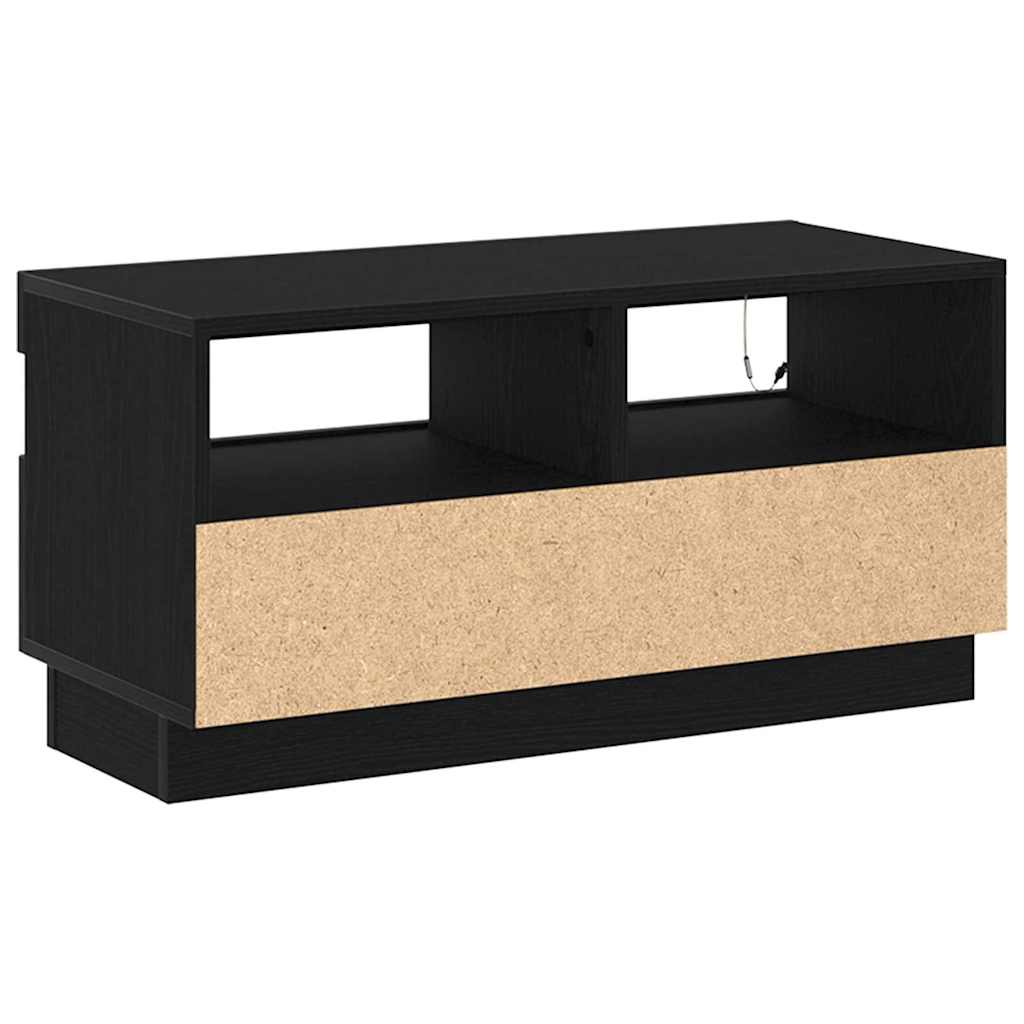 Tv-Skap Svart Eik 80 X 35 X 40 Cm Konstruert Tre