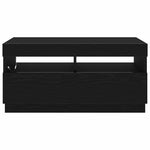 Tv-Skap Svart Eik 80 X 35 X 40 Cm Konstruert Tre