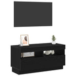 Tv-Skap Svart Eik 80 X 35 X 40 Cm Konstruert Tre
