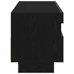 Tv-Skap Svart Eik 80 X 35 X 40 Cm Konstruert Tre