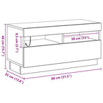Tv-Skap Svart Eik 80 X 35 X 40 Cm Konstruert Tre