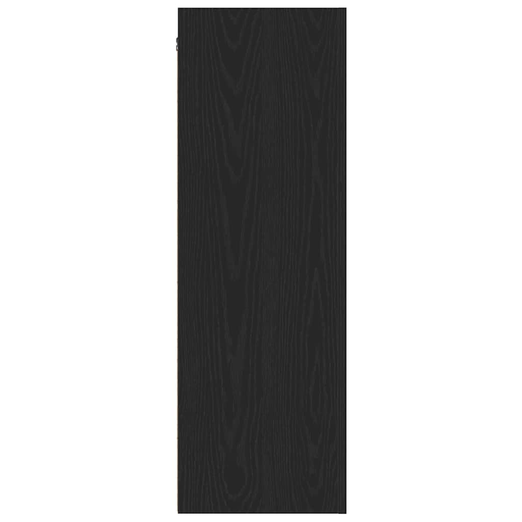 Vegghylle For Tv Svart Eik 30,5 X 30 X 90 Cm Konstruert Tre