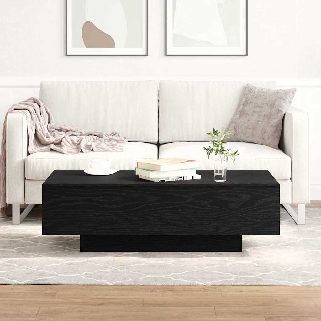 Kaffebord Svart Eik 100 X 49,5 X 31 Cm Konstruert Tre