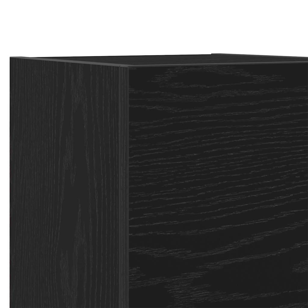 Tv-Skap Svart Eik 30,5 X 30 X 30 Cm Konstruert Tre