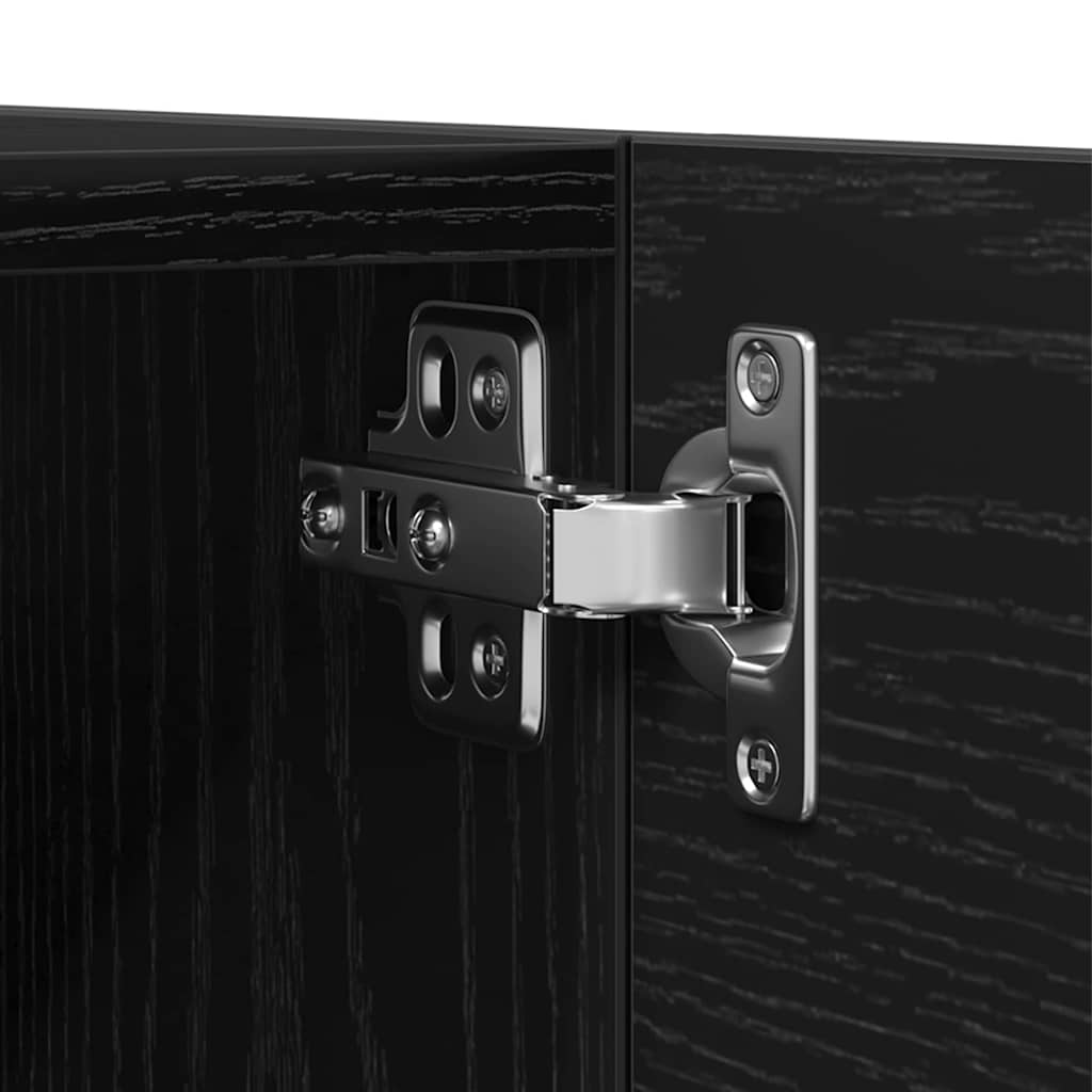 Tv-Skap Svart Eik 30,5 X 30 X 30 Cm Konstruert Tre