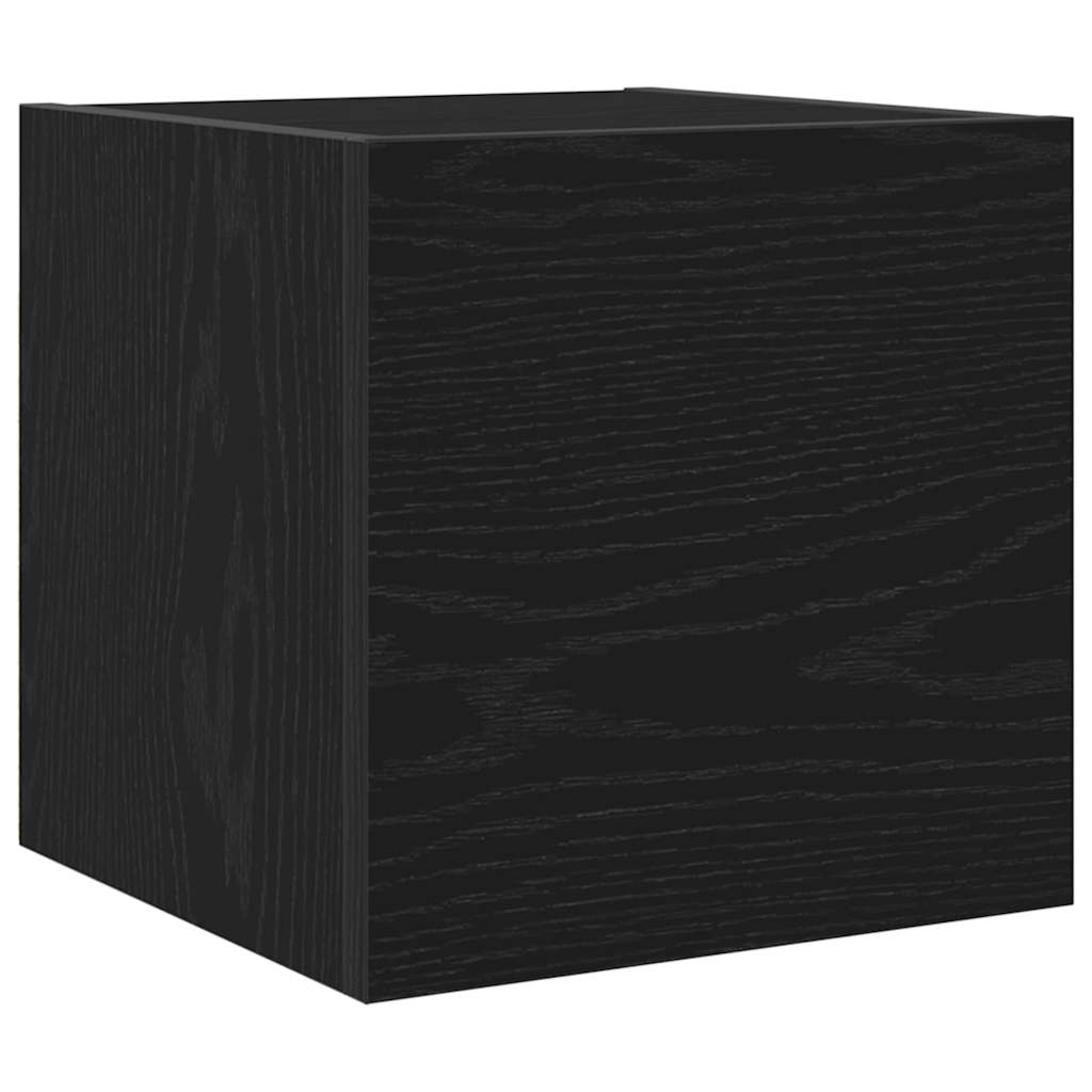 Tv-Skap Svart Eik 30,5 X 30 X 30 Cm Konstruert Tre