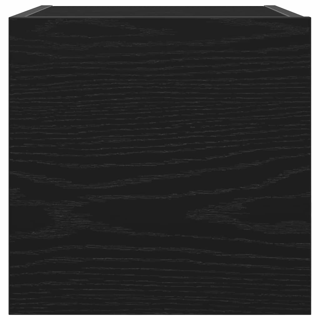 Tv-Skap Svart Eik 30,5 X 30 X 30 Cm Konstruert Tre